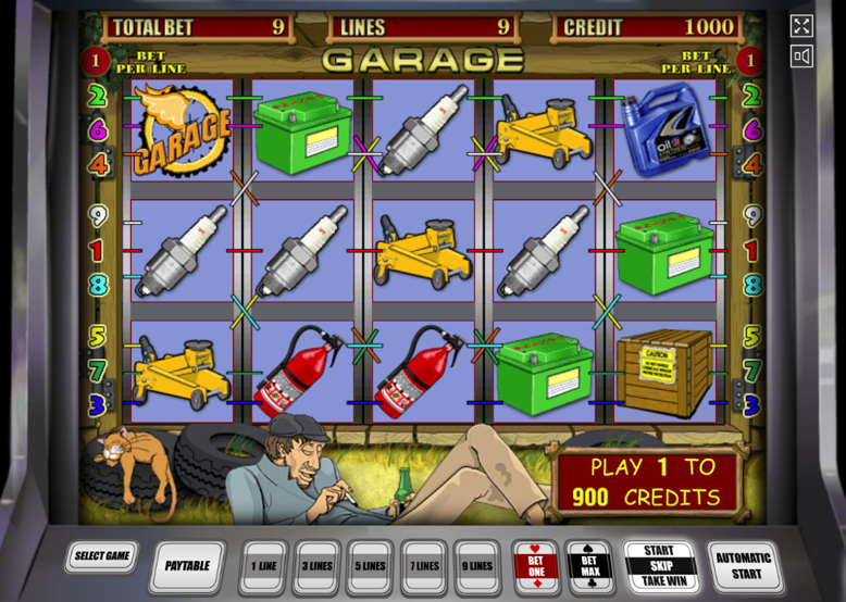 Игровой автомат Garage бесплатно без регистрации