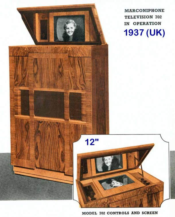 Самый старый работающий телевизор: Marconi type 702