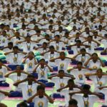 Самый массовый урок йоги