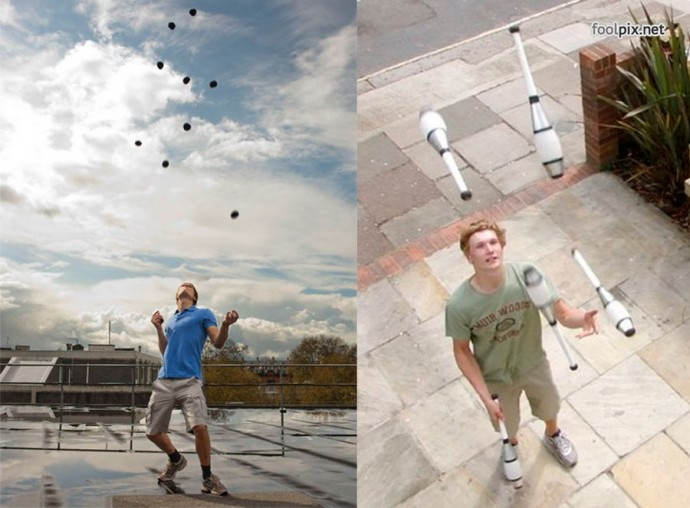 Жонглирование наибольшим количеством шаров