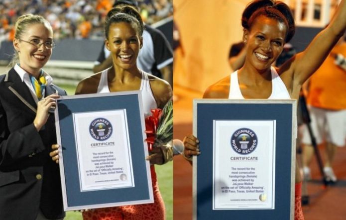 Рекордное количество беспрерывных переворотов вперед (женщины)